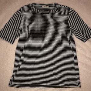 striped b&w madewell shirt